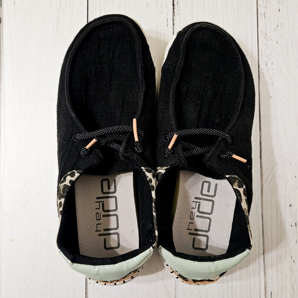 Hey Dude Wendy Rise Jungle Funk Black Women's Size 8 Slip-On Shoes - Picture 5 of 14